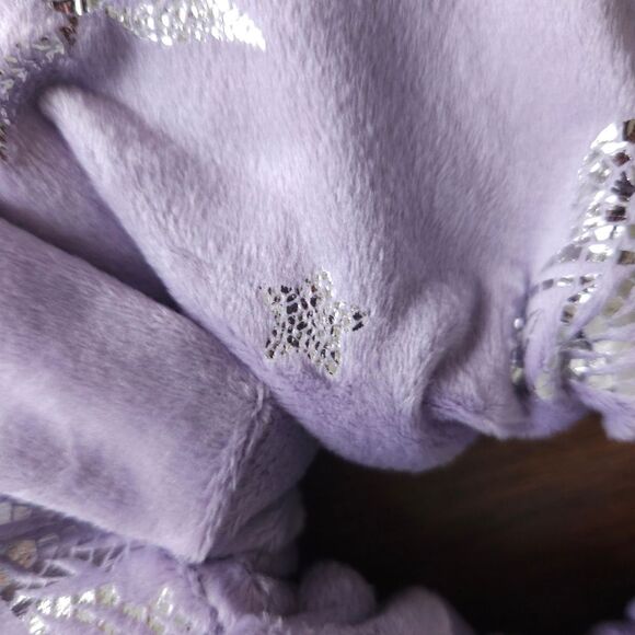 Handmade Oversized Scrunchie Lavender Fleece Moth Stars and Moon Soft Velvet Big - Picture 5 of 7